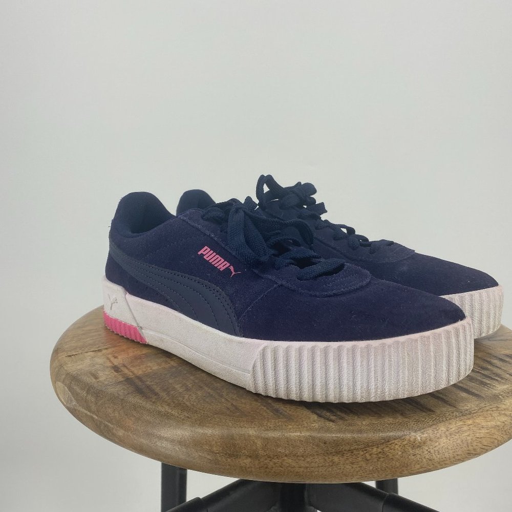 Puma | Size 8. Blue and Pink Sneakers